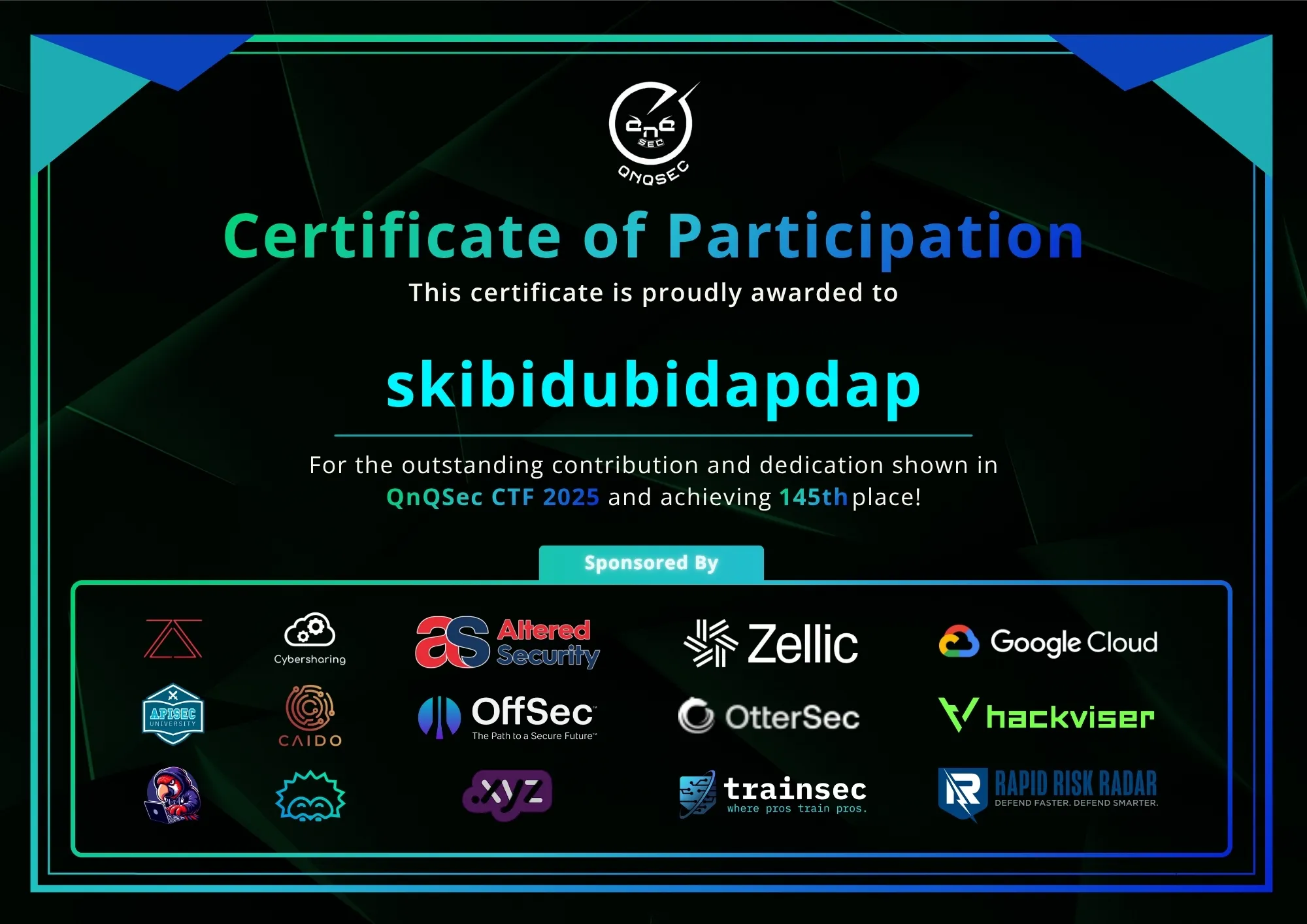 Participation Certificate